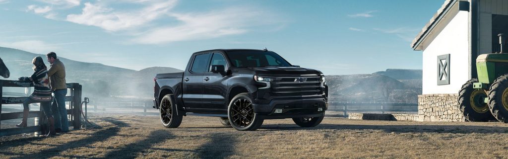 2025 Chevy Silverado 1500 parked at a ranch