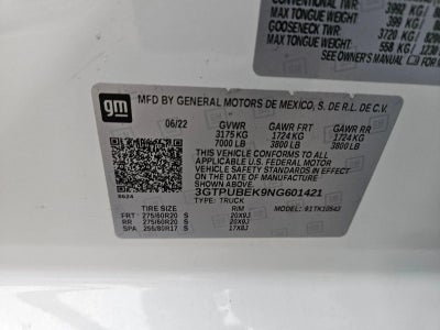 2022 GMC Sierra 1500 SLE