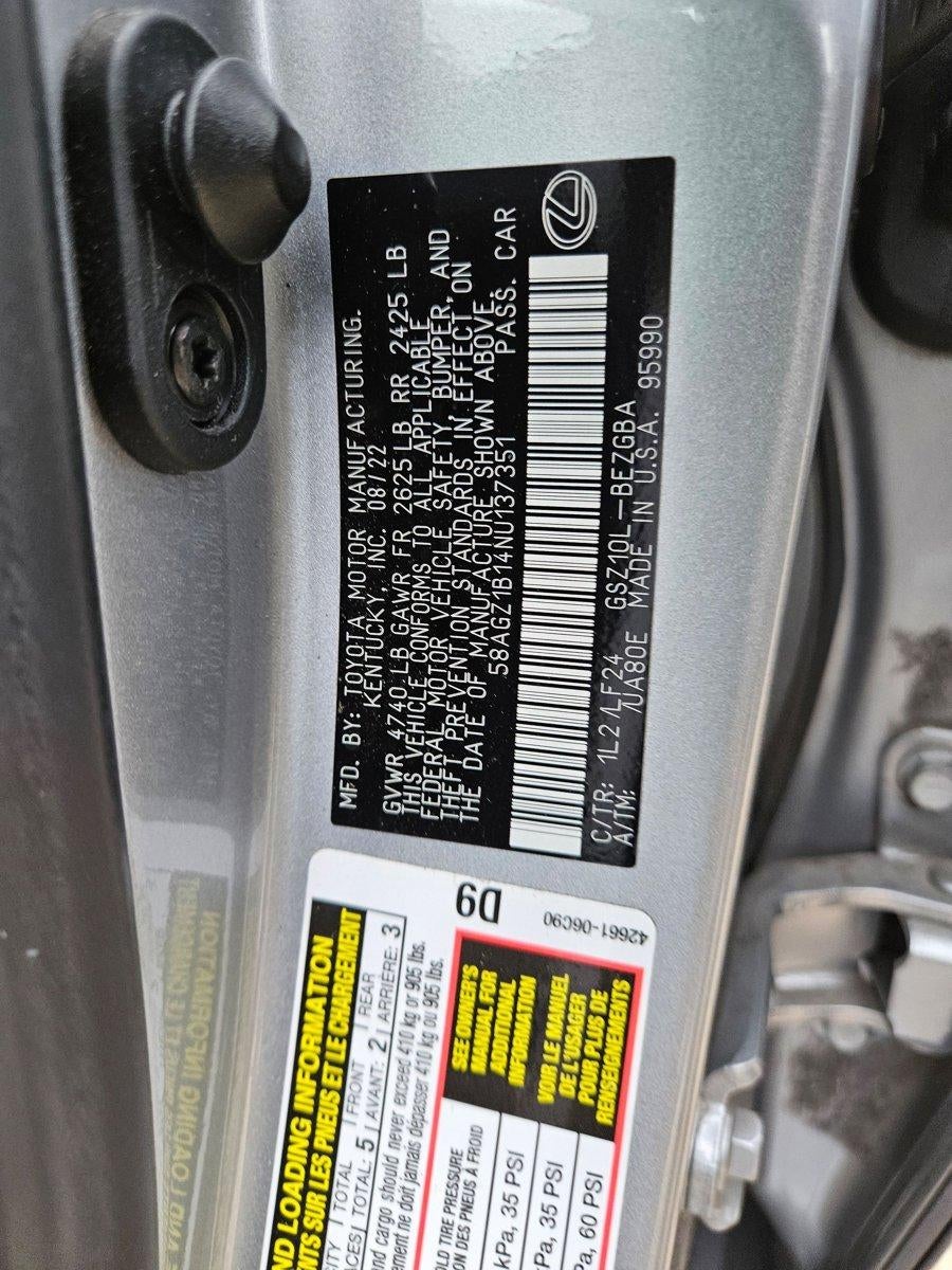 2022 Lexus ES ES 350 F SPORT