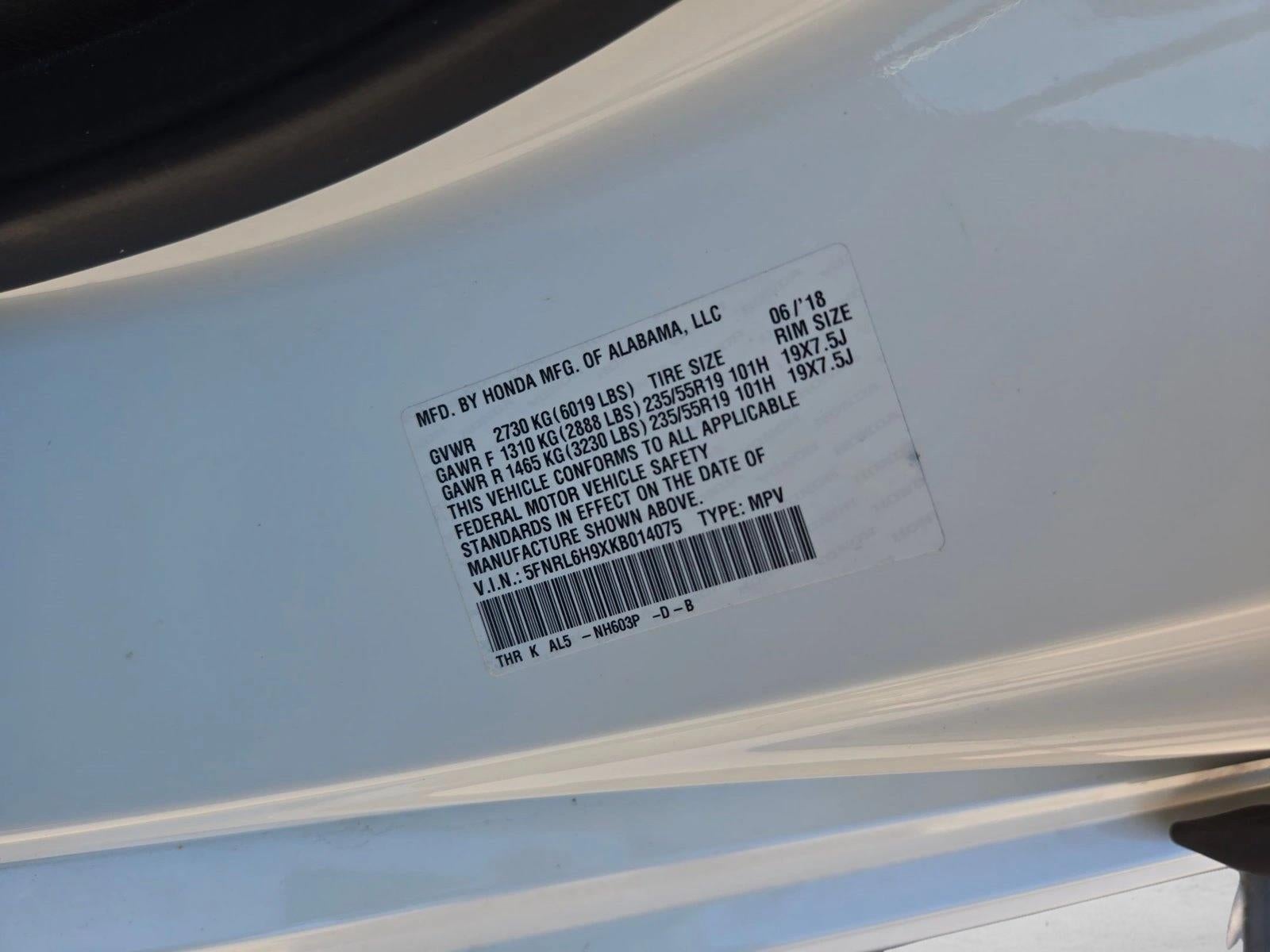 2019 Honda Odyssey Elite