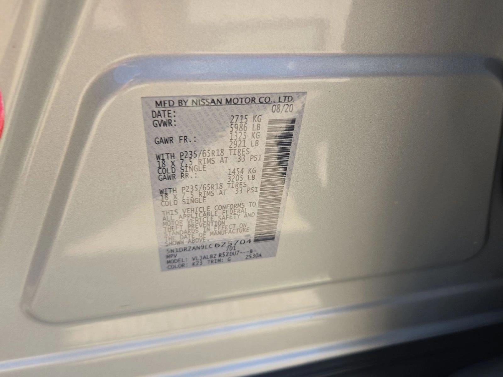 2020 Nissan Pathfinder S 2WD